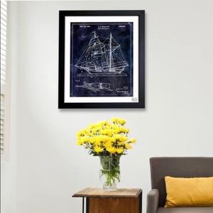 Oliver Gal model sailing ship 1954 blueprint